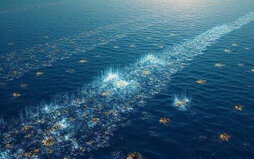 海洋の波と風の動きを示す気象予測モデル